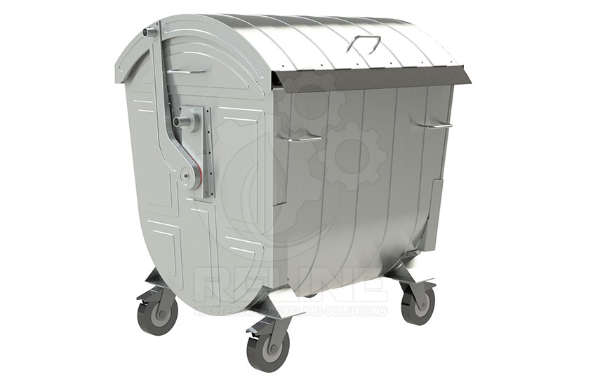 Hot-Dip Galvanized Dome Waste Bin